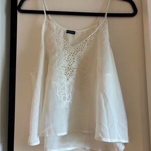 BRANDY MELVILLE White Lace Trim Cami Top